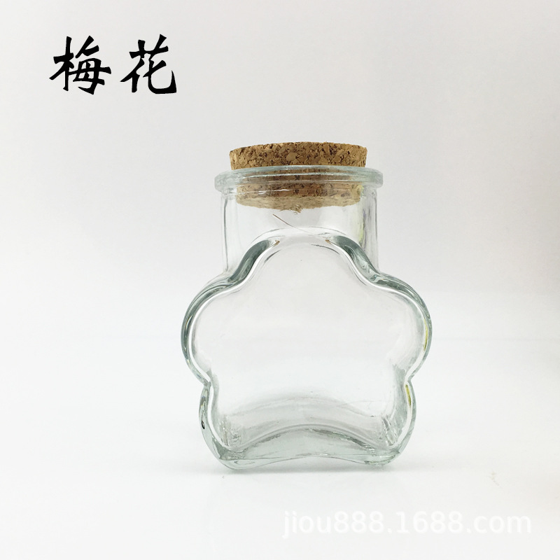 Botella de vidrio botella de caramelo botella de pudín de corcho que deseen botella con corcho cielo estrellado micro paisaje