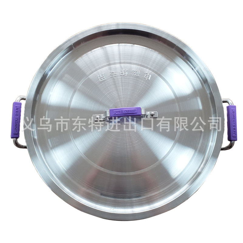 Stainless steel thickened European-style soup pot, silicone handle composite bottom, gas induction cooker, universal soup pot, large-capacity stock bucket detail image 13