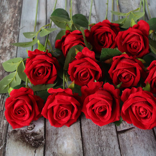 Симуляция роза отдельные ветви бархатной розы на день святого Валентина Подарок свадебная мебель декоративные розы