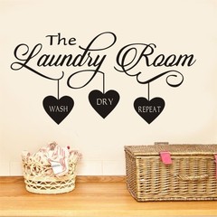 新款The Laundry Room速賣通外貿熱賣洗衣間裝飾精雕牆貼紙UN0145