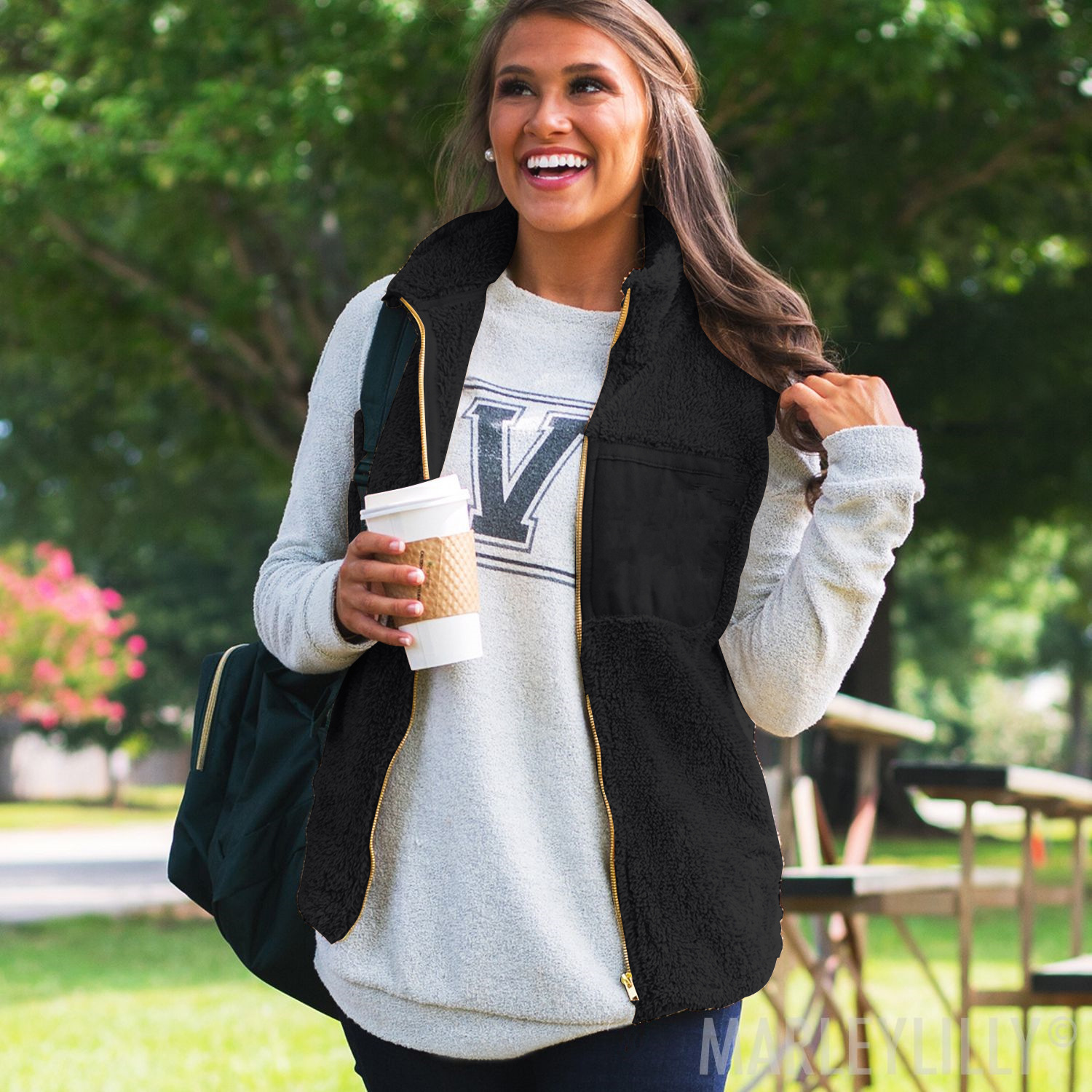 Gilet femme en Toison - Ref 3434802 Image 8