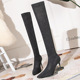 In the fall and winter of 608-6 new joker show fine with pointed knitted elastic thin boots boots, high-heeled boots knee-high socks