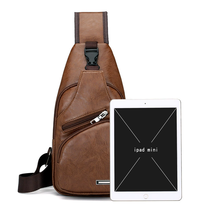 Sports one-shoulder bag for leisure, polyurethane chest bag, shoulder bag, for import