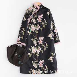 鸟笼金属丝提花面料 锦涤色织提花布 复古旗袍连衣裙布料现货批发