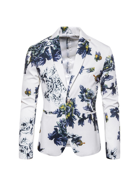 Spring and autumn flower gentleman business Korean slim suit