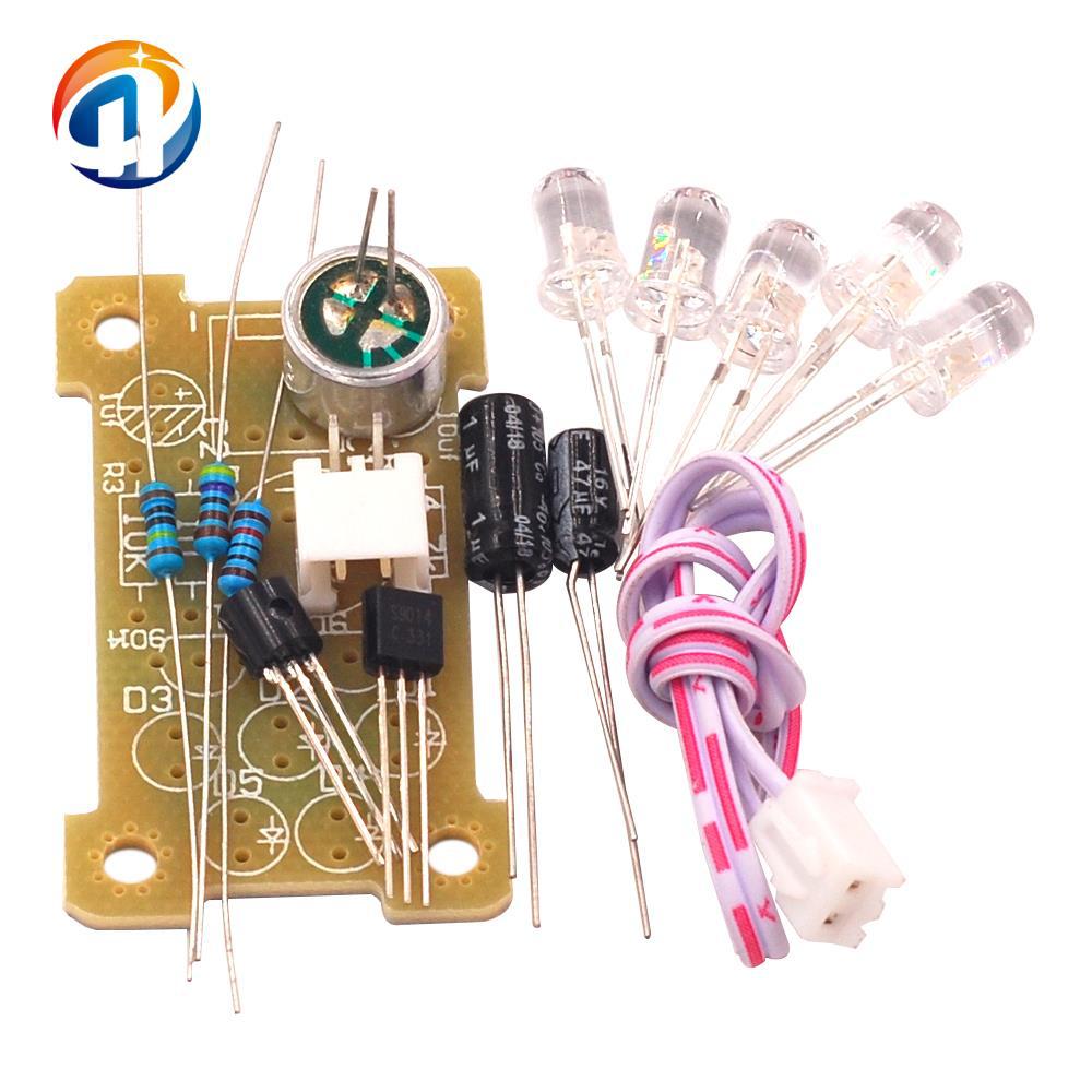 声控5MM绿色LED旋律灯电子制作套件 DIY趣味制作 散件