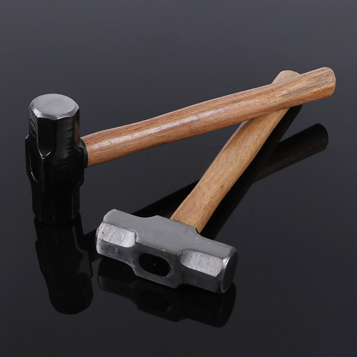 Wood-handled octagonal hammer anti-vibration handle octagonal hammer high-carbon sledge hammer masonry hammer octagonal hammer pound hammer