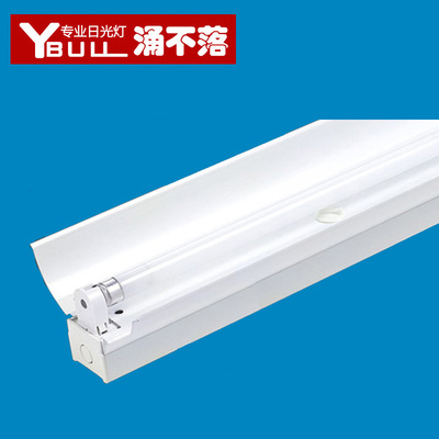 现货供应  单管T5日光灯支架2*28W LED支架单支带伞罩荧光灯