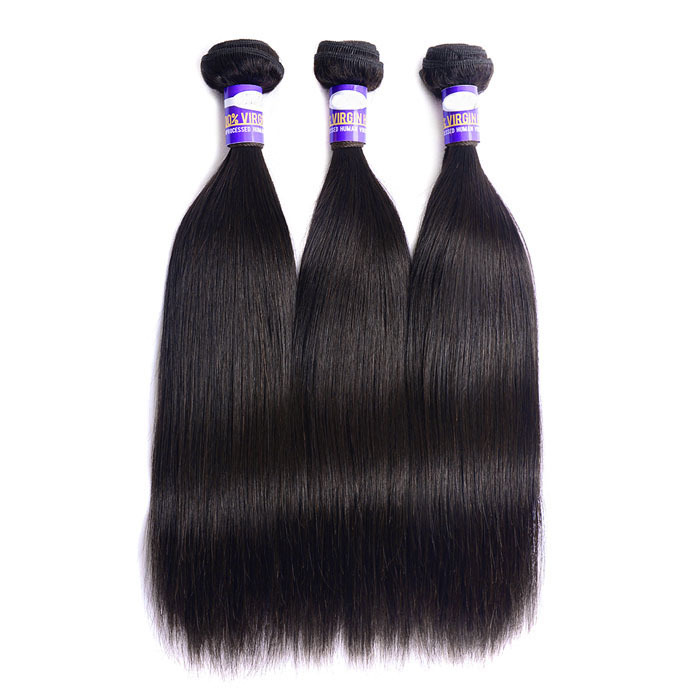 100g /PCS Peruvian straight hair bundles Remy Hair Bundles weaves 100% Human Hair 