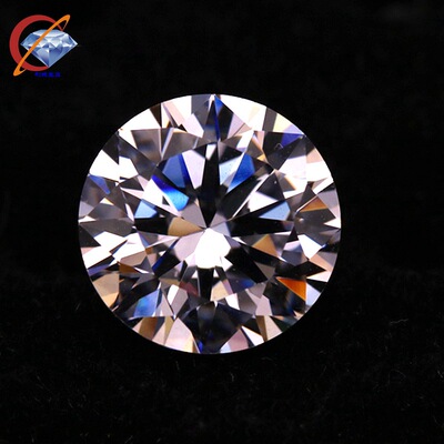 厂家批发  AAAA级圆形高品质八心八箭锆石 广州银饰/k金镶嵌专用|ru