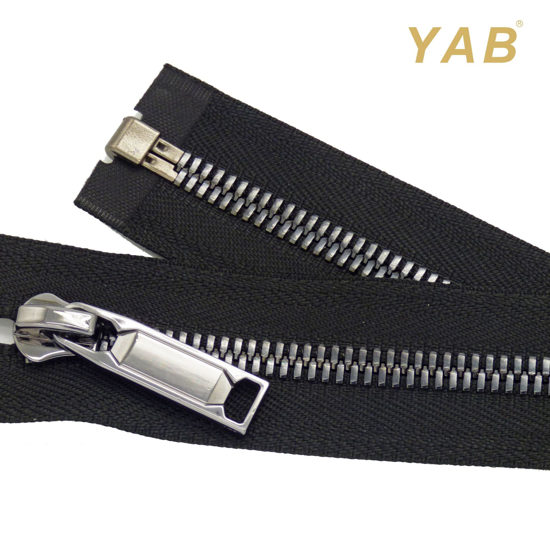 YAB品牌直销8号铜双点牙枪色黑金开尾拉链高档外套服装 金属拉链