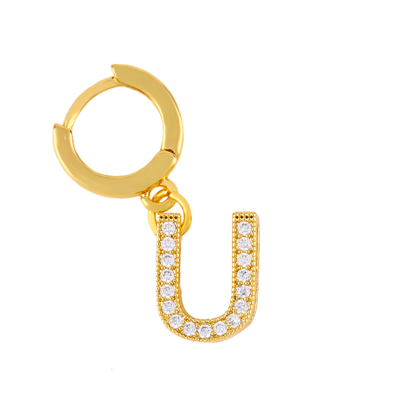 Alphabet Earrings With Diamonds display picture 9