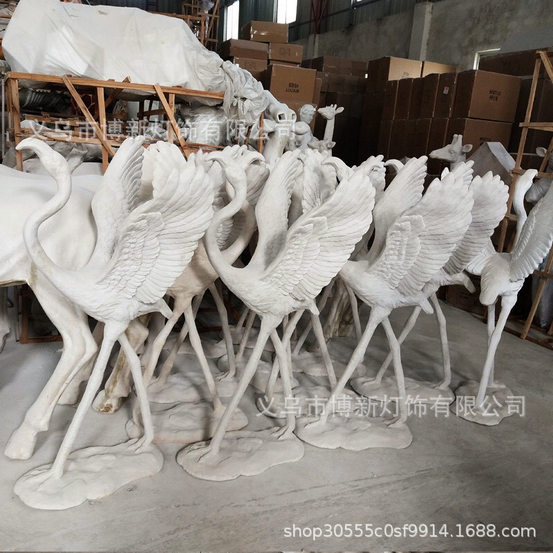 Cross-border supply LED flamingo shaped lamp, outdoor luminous waterproof landscape courtyard simulation animal decorative item detail image 5