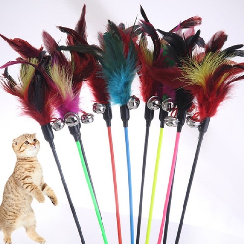 Factory direct supply of cat funny sticks, feather large cat funny sticks, bells, cat funny sticks, cat toys and pet supplies