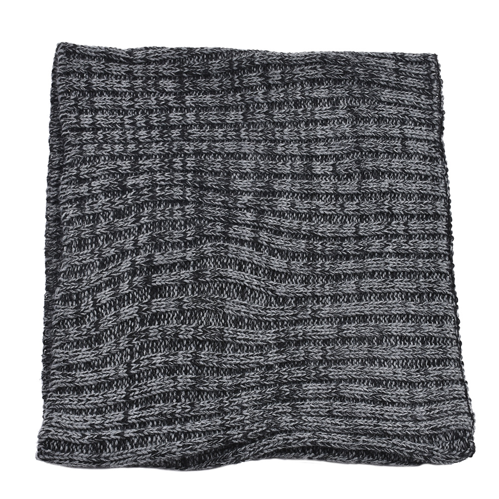 Unisex Men's knitted double layer bib warm variable neck set men's wool unlimited scarf_voghion.com