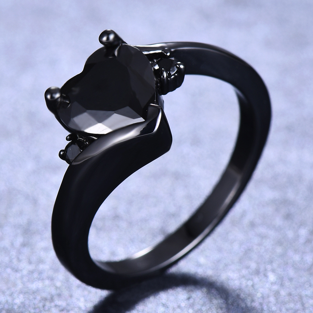 Classic Style Streetwear Heart Shape Copper Inlay Zircon Rings display picture 1