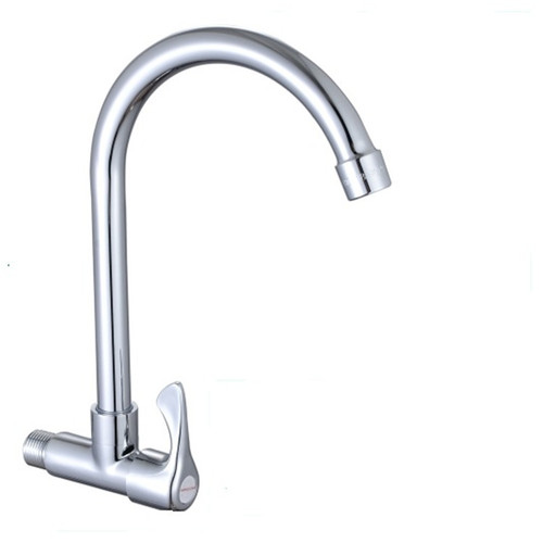 Single Cold Water Faucet 4 Speed Quick Open Kitchen Sink Faucet Swivel Shower Head Faucet Wall Mounted Vegetable Basin Faucet