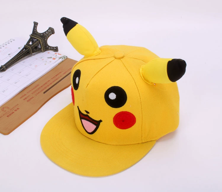 Бейсболка унисекс Pikachu мультяшная, весенняя, регулируемая, ткань и сетка, для взрослых и детей