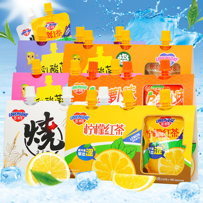 恋布可多口味可吸果冻柠檬红茶味吸吸果冻网红夏天烧仙草零食饮料