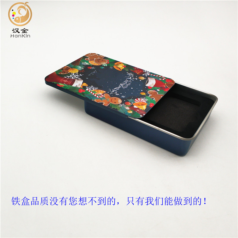 圣诞节推拉盒 雾化器推拉铁盒 滑盖小铁盒空盒子