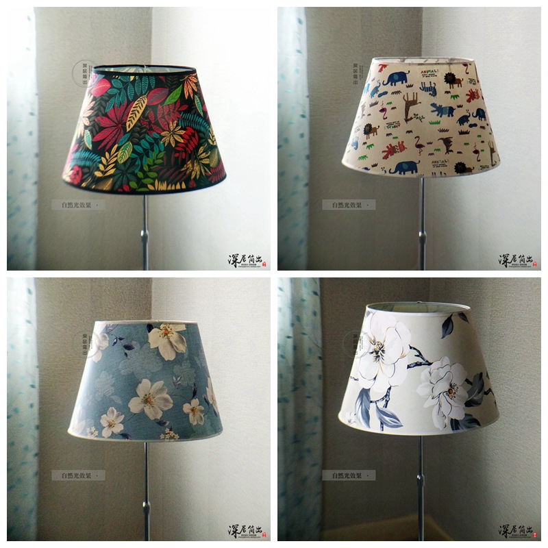 特大号台灯落地灯灯罩 亚麻布艺民宿酒店宾馆客房壁灯罩配件厂家|ms