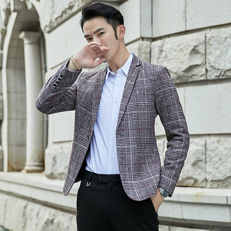 新款秋季男士西服韓版修身小西裝男休閑外套大碼單西986