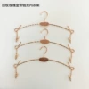 Twisted rose gold belt chain clip