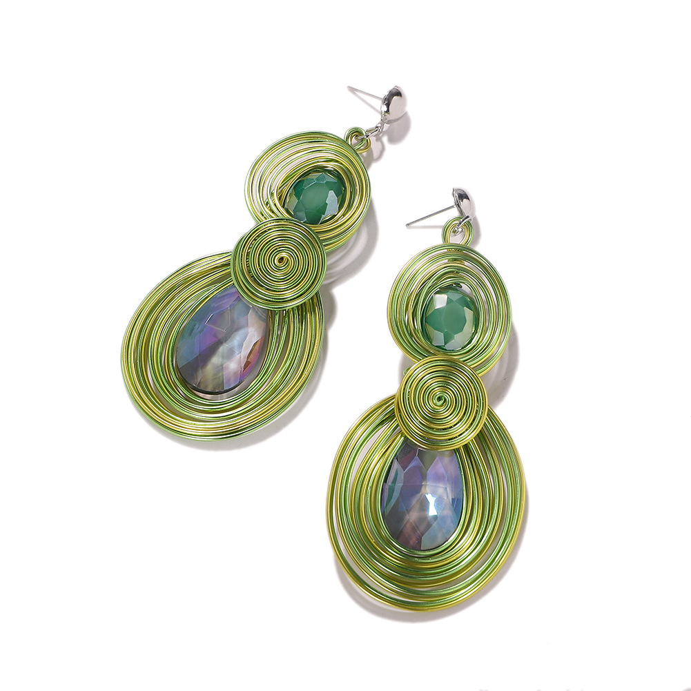 Coloré En Métal Alliage Boucles D'oreilles Coréenne Nouvelle Couleur Bonbon Boucles D'oreilles À La Mode Et Polyvalent Boucles D'oreilles Accessoires Jiaqi Ornement Livraison display picture 4