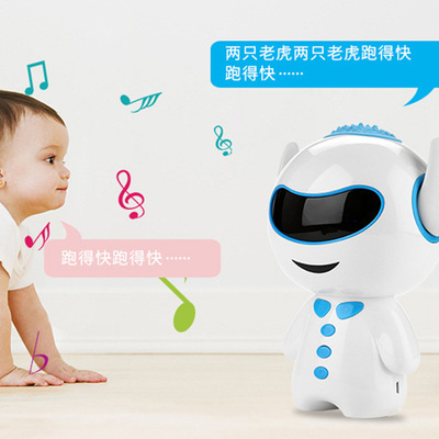 新款wifi连接智能早教机 儿童智能语音胡巴机器人 宝宝故事机批发