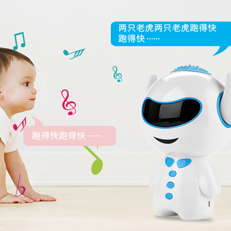 新款wifi连接智能早教机 儿童智能语音胡巴机器人 宝宝故事机批发