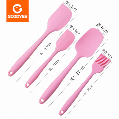 Integrated silicone spatula oil brush spatula cake cream mixing spatula baking tool set factory direct supply wholesale