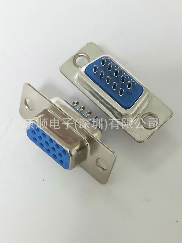 D-SUB/VGA 15P Female Traditional Welding Wire Molding TyPe Front Shell Nickel-Plated Back Shell Tinned