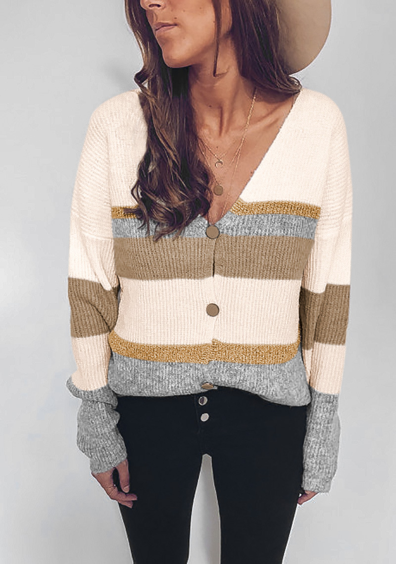 new casual multi-color stitching sweater NSLK11396