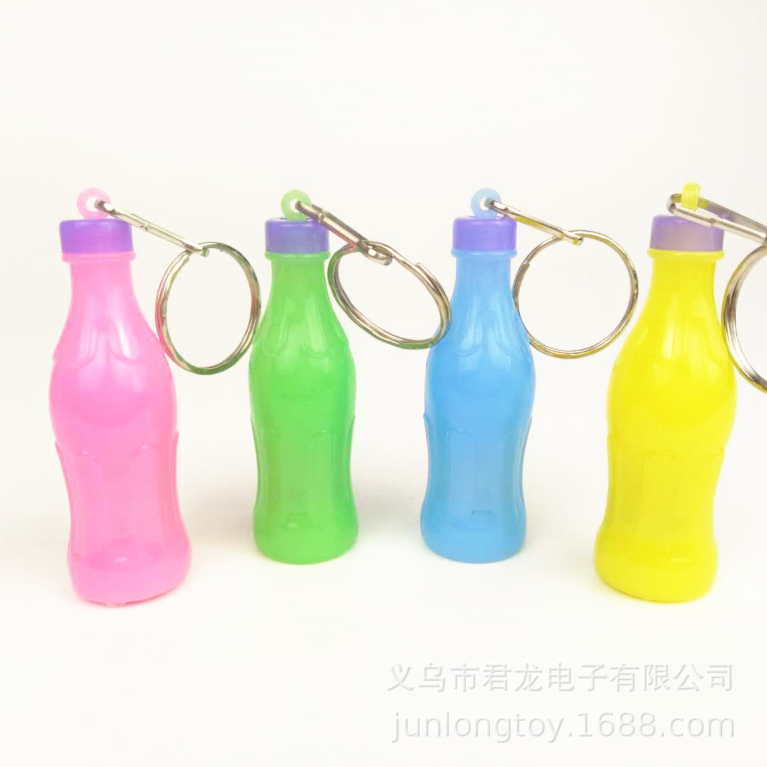 LED light-emitting cola bottle key chain...