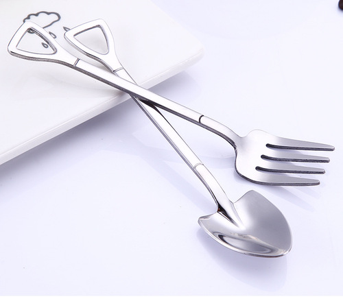 304 stainless steel watermelon spoon, spade spoon set, creative stainless steel spoon, fruit fork, internet celebrity dessert coffee spoon