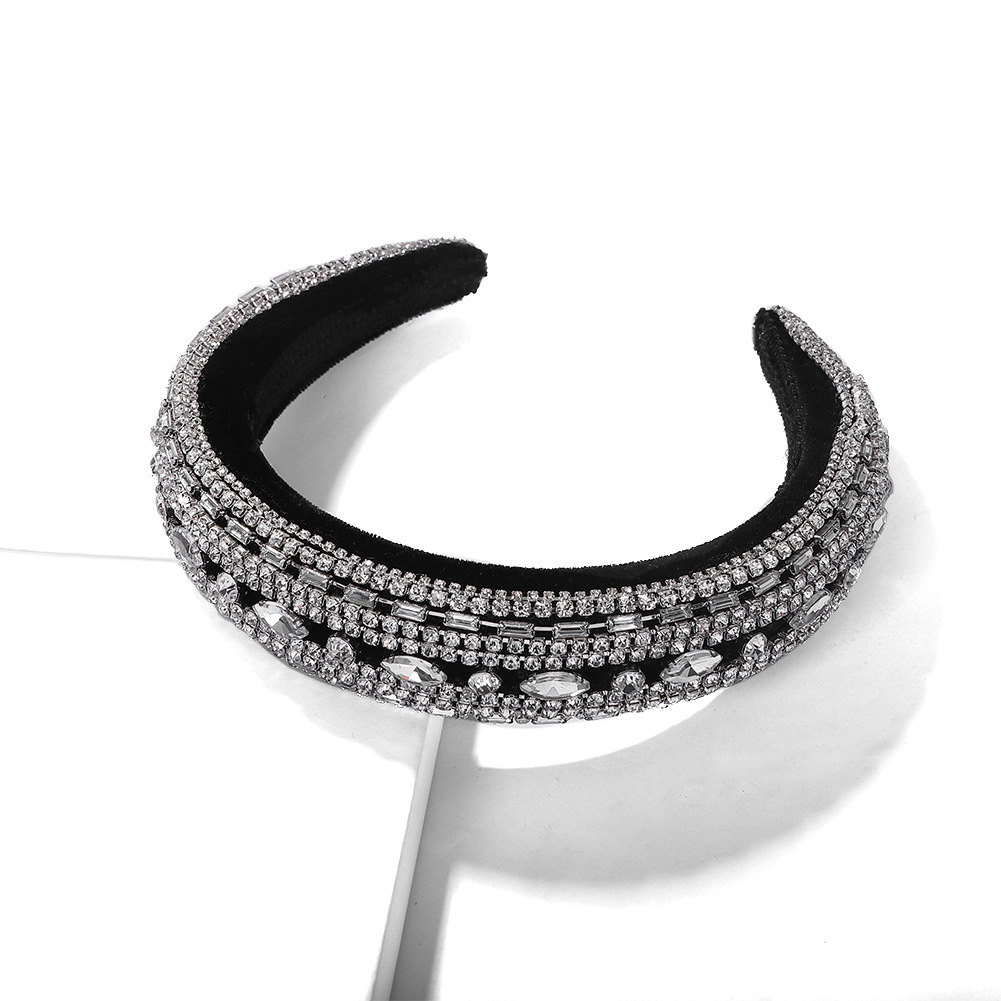 New High-end Velvet Diamond Headband Jewelry display picture 6