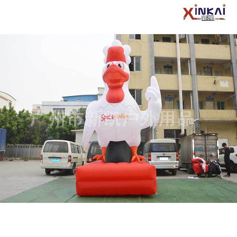 户外广告吉祥充气鸡 定制卡通充气鸡 充气卡通气模