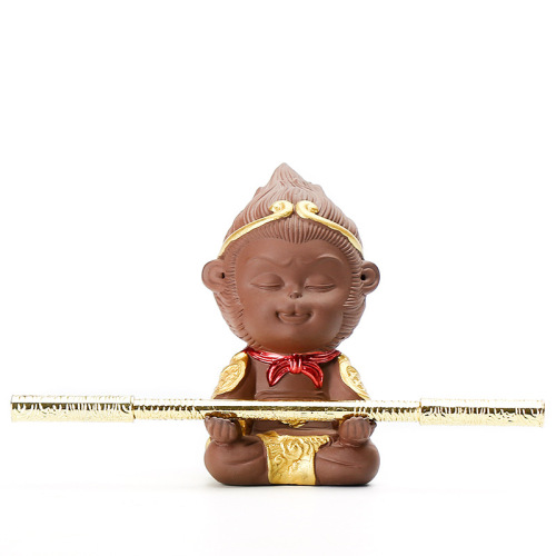 Bonsai small ornaments ceramic Sun Wukong monkey Monkey King micro landscape fish tank landscaping decorative gardening accessories