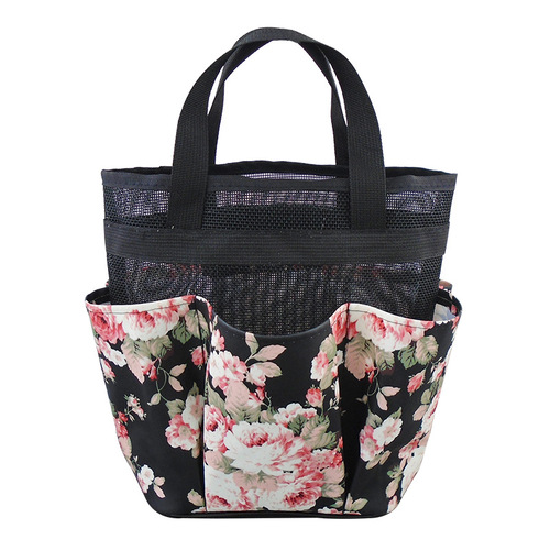 Mesh bath basket for women, portable hand-held toiletries storage bag, foldable bag, fitness bath bag, swimming bath basket