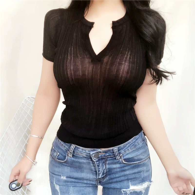 Spring sexy universal brooch, sweater, V-neckline