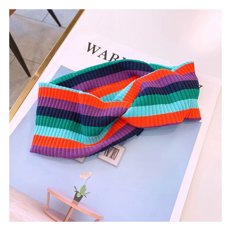 Simple New Woolen Knitting Wild Cross-style Hair Band display picture 18