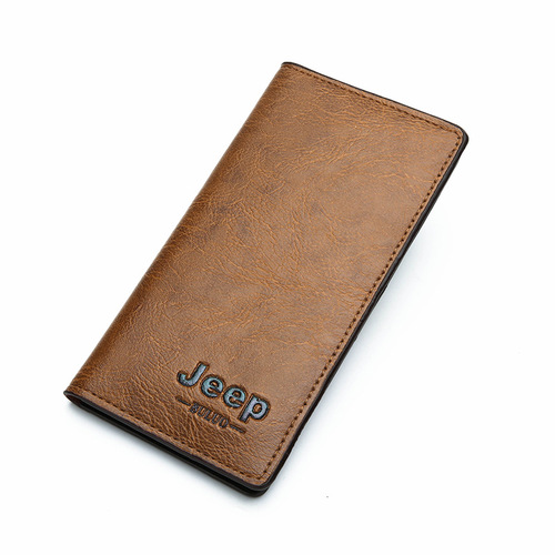 Vintage Men's Wallet Wholesale Long Soft Leather Slim Wallet Simple Card Holder Student Pocket Money Clip