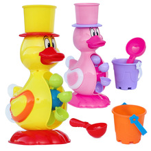 抖音同款洗澡玩具 大黄鸭子转转乐儿童宝宝戏水花洒沙滩玩具批发