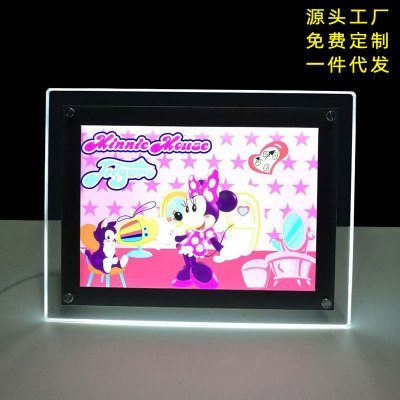 Led Acrylic ultrathin Menus crystal Light box crystal Light box coffee Tea shop desktop Billboard