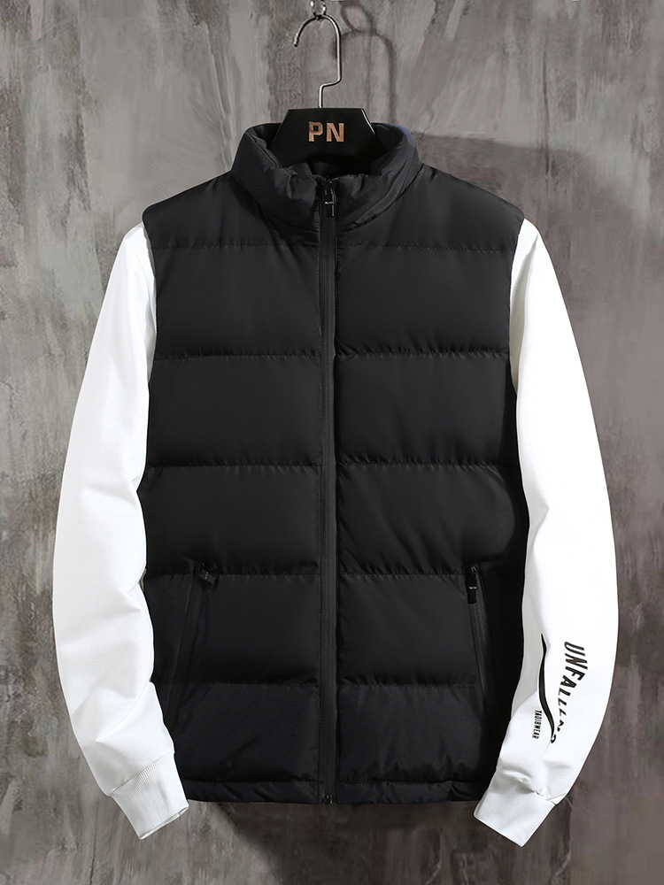 Chaleco masculino de otoño y invierno, moda coreana delgada, chaleco caliente, chaleco adolescente, chaqueta de otoño y invierno, ropa de cabello