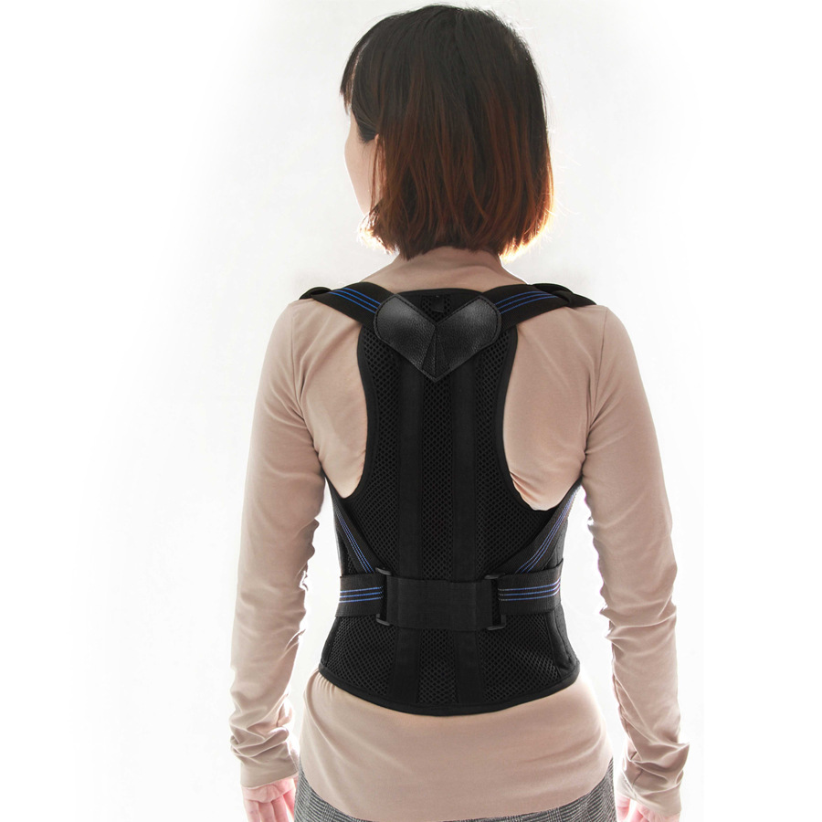 工廠直銷背部姿勢矯正器成人脊柱防駝背帶透氣不勒人坐姿糾正
