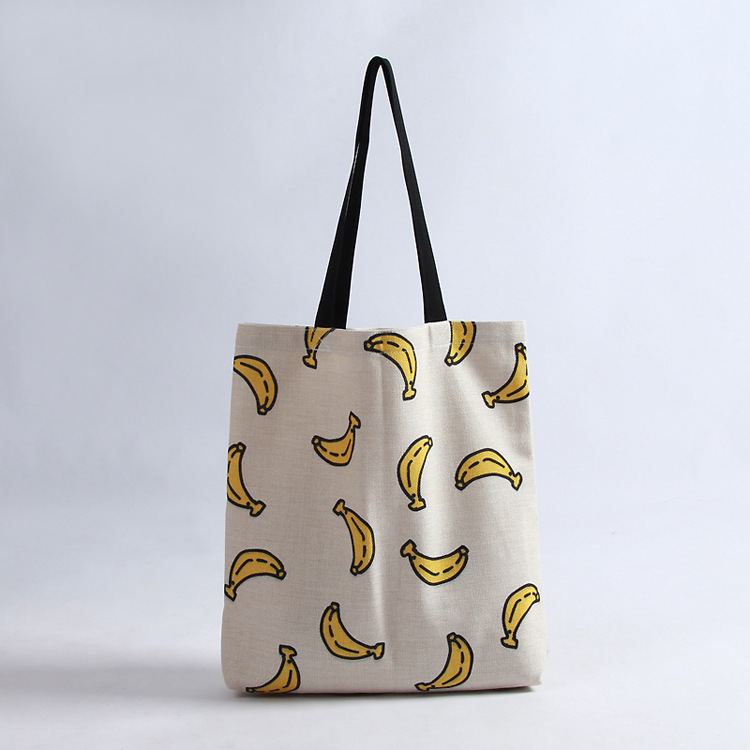 黑色丝印手提袋定制二维码印刷纯棉12安帆布袋学生休闲单肩棉布袋