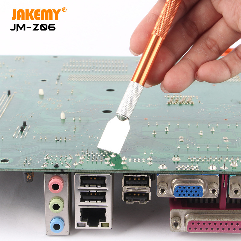 JM-Z06厂家直销防滑铝合金雕刻刀金属锡浆刮刀 电路板维修工具