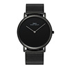 Fashionable trend steel belt for beloved, waterproof ultra thin men's watch for leisure, simple and elegant design