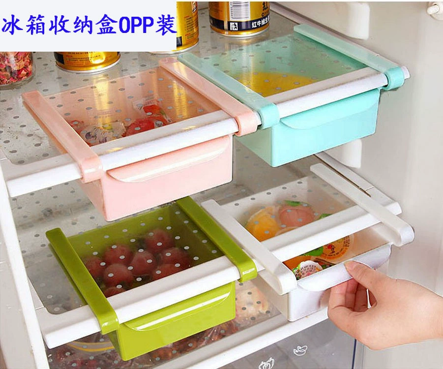 OPP packaging refrigerator fresh -keeping partition mostly uses storage shelf kitchen twitch refrigerator storage box kitchen equipment